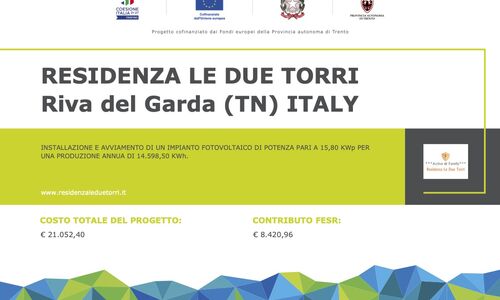 RESIDENZA LE DUE TORRI Via Basone, 8 – 38066 Riva del Garda (TN) TRENTINO ALTO ADIGE - ITALY 